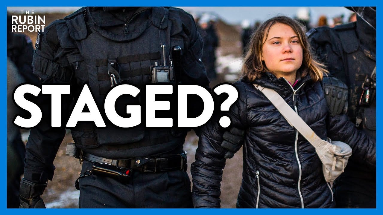 New Footage Appears to Show Greta Thunberg Arrest Was Staged | Direct  Message | Rubin Report - YouTube
