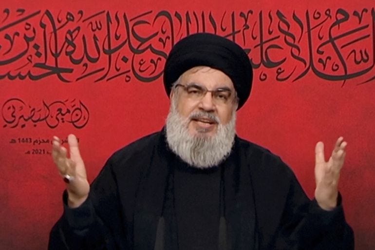 Lebanon's Hezbollah leader Sayyed Hassan Nasrallah