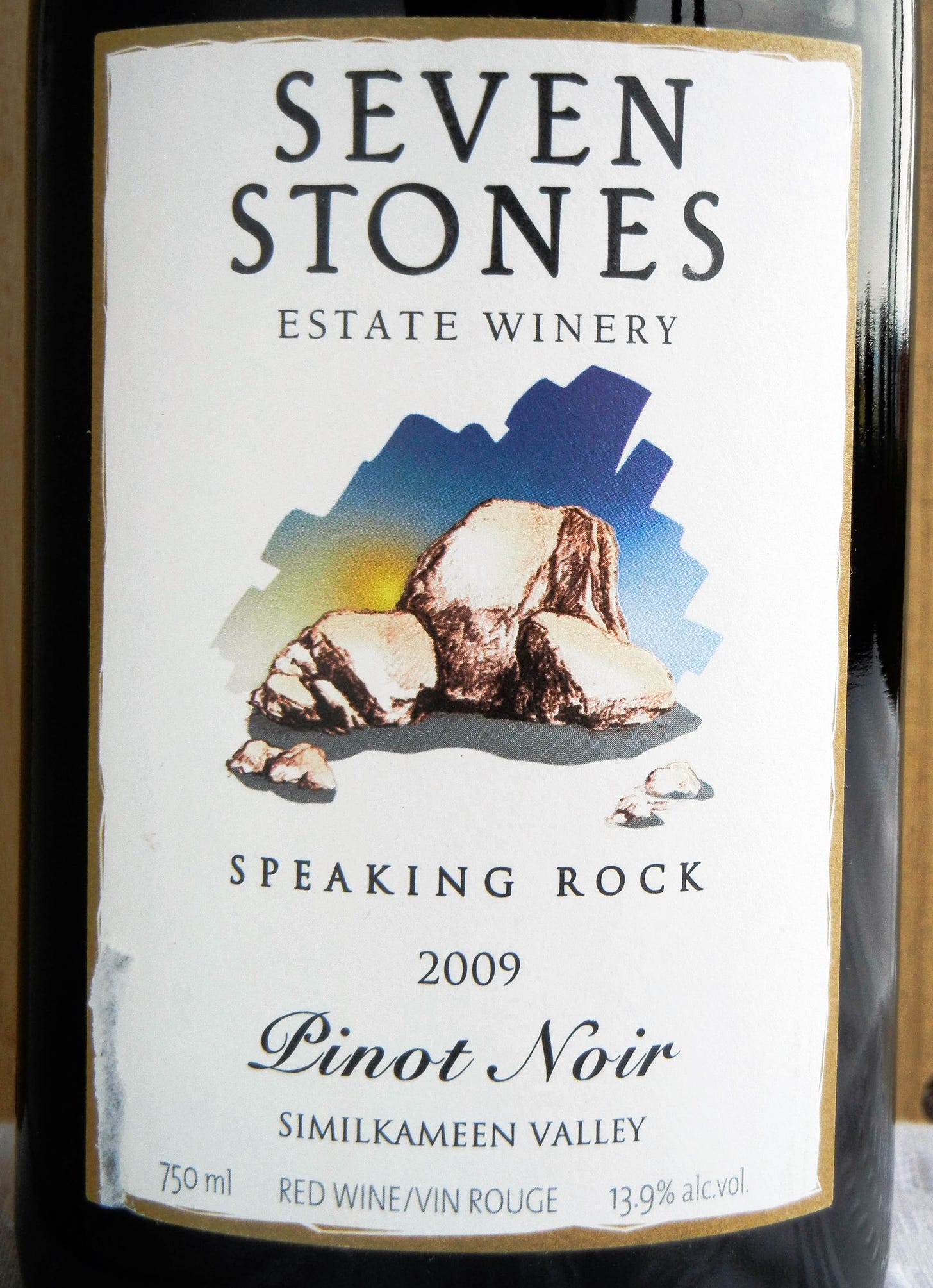 Seven Stones Pinot Noir 2009 Label - BC Pinot Noir Tasting Review 15