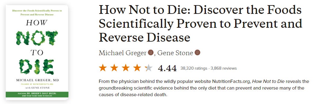 The books How Not To Die on Goodreads