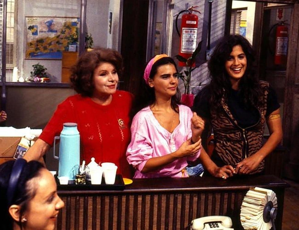 Cininha de Paula, Eloísa Mafalda, Mayara Magri and Lucia Veríssimo in 'Women's Police Station', 1990 — Photo: Jorge Baumann/Globo Cininha de Paula, Eloísa Mafalda, Mayara Magri and Lucia Veríssimo in 'Women's Police Station', 1990 — Photo: Jorge Baumann/Globo