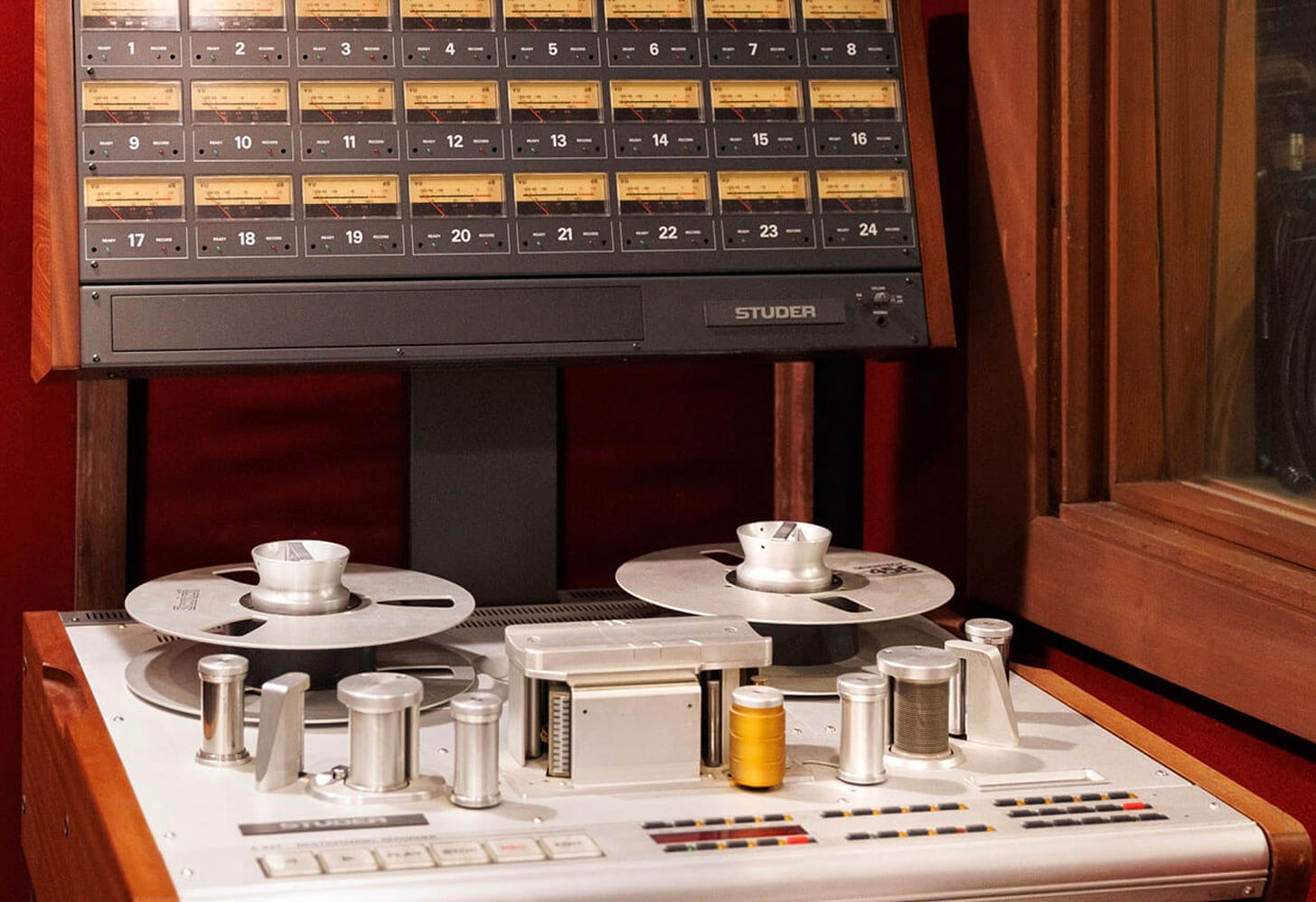 A tape machine for recording music