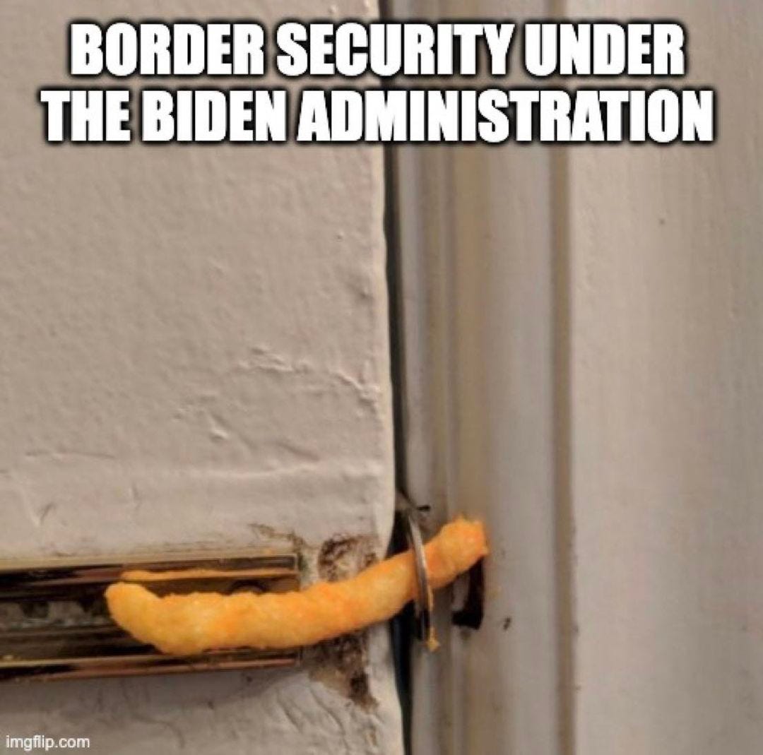 May be an image of the Oval Office and text that says 'BORDER SECURITY UNDER THE BIDEN ADMINISTRATION imgflip.com'