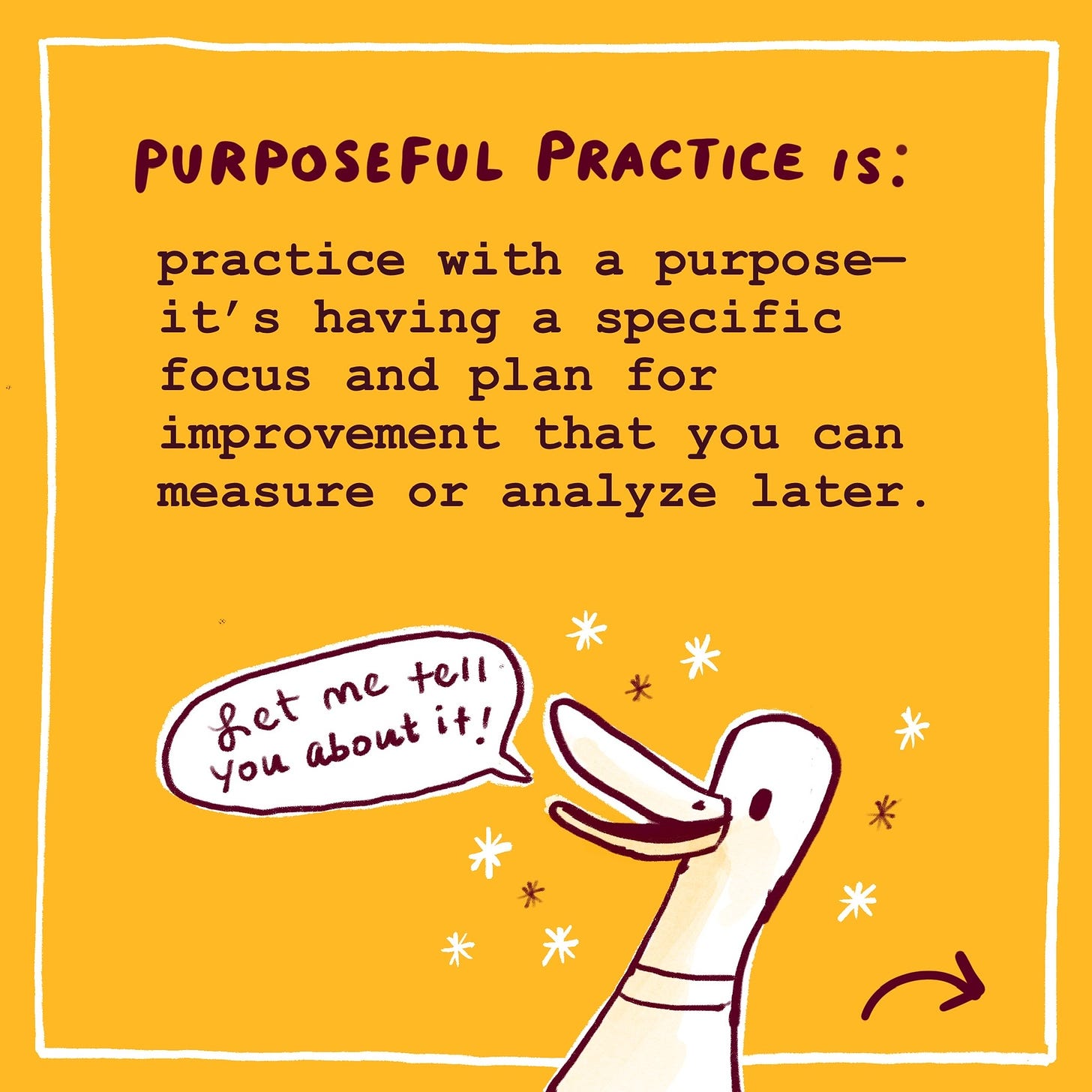 Purposeful Practice definition illustrated Kayla Stark