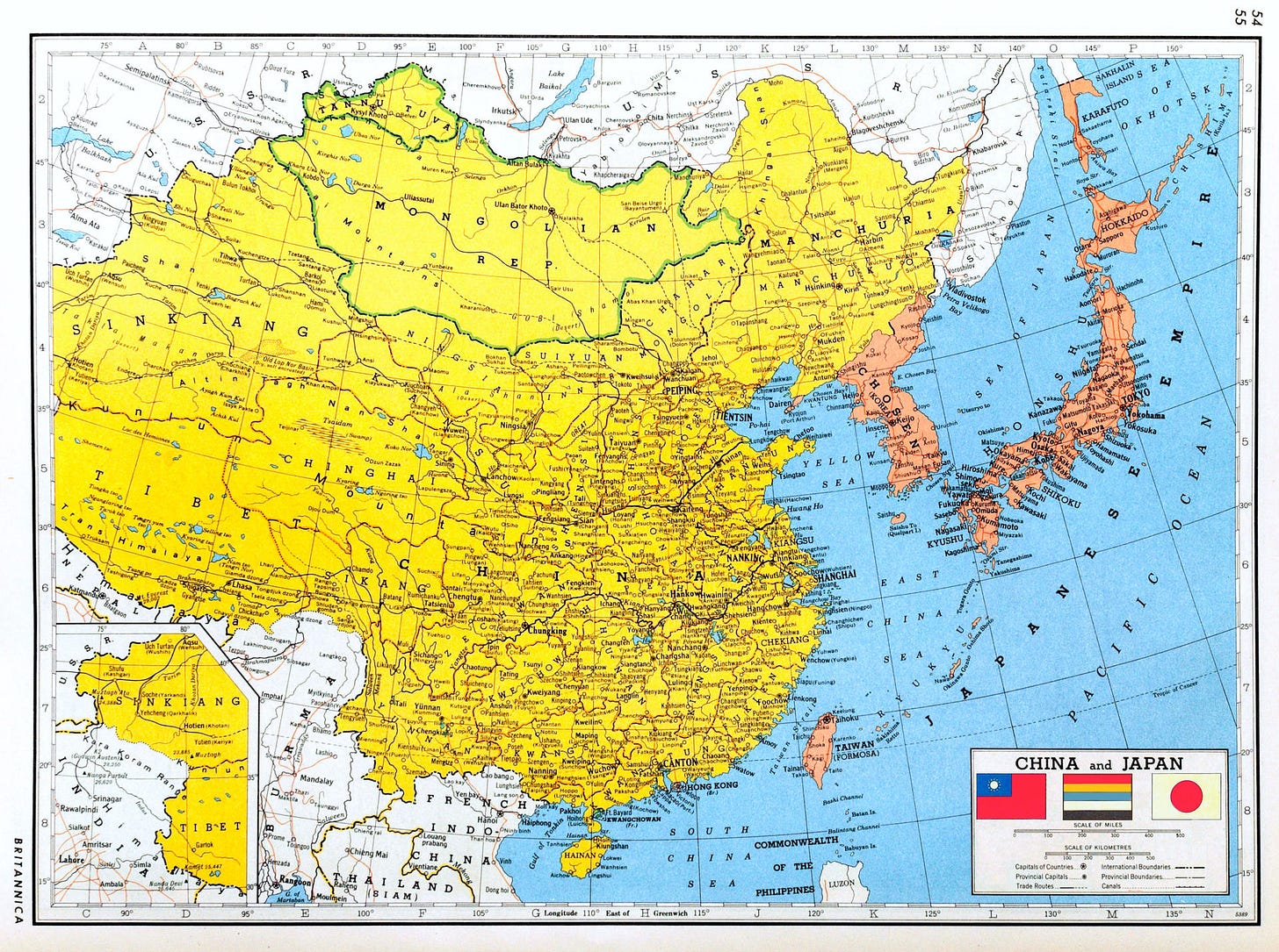 Detailed Map of China and Japan (Interwar) by Cameron-J-Nunley on DeviantArt