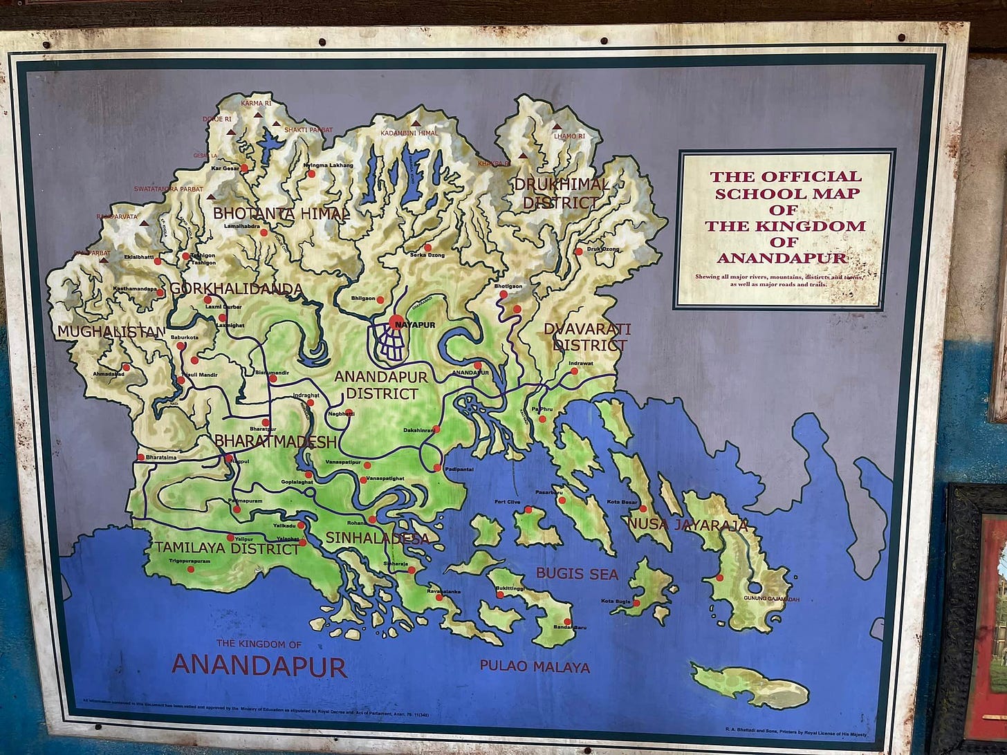 May be an image of map and text