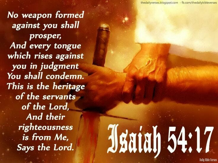 No Weapon Formed Against Me Shall Prosper Quotes - ShortQuotes.cc