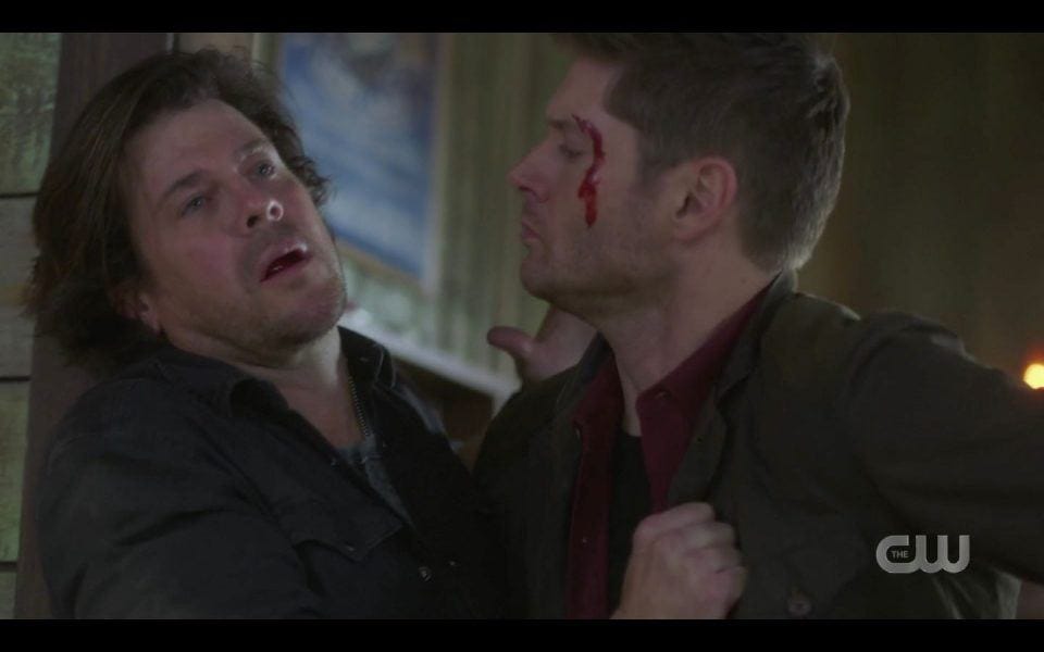 Lee Christian Kane asks Dean why he cares so much about him SPN 1507