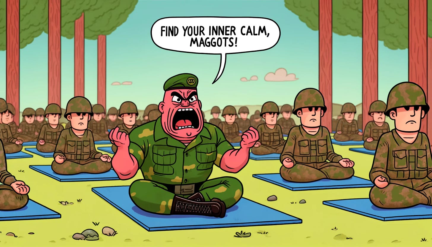 "Find your inner calm, maggots"