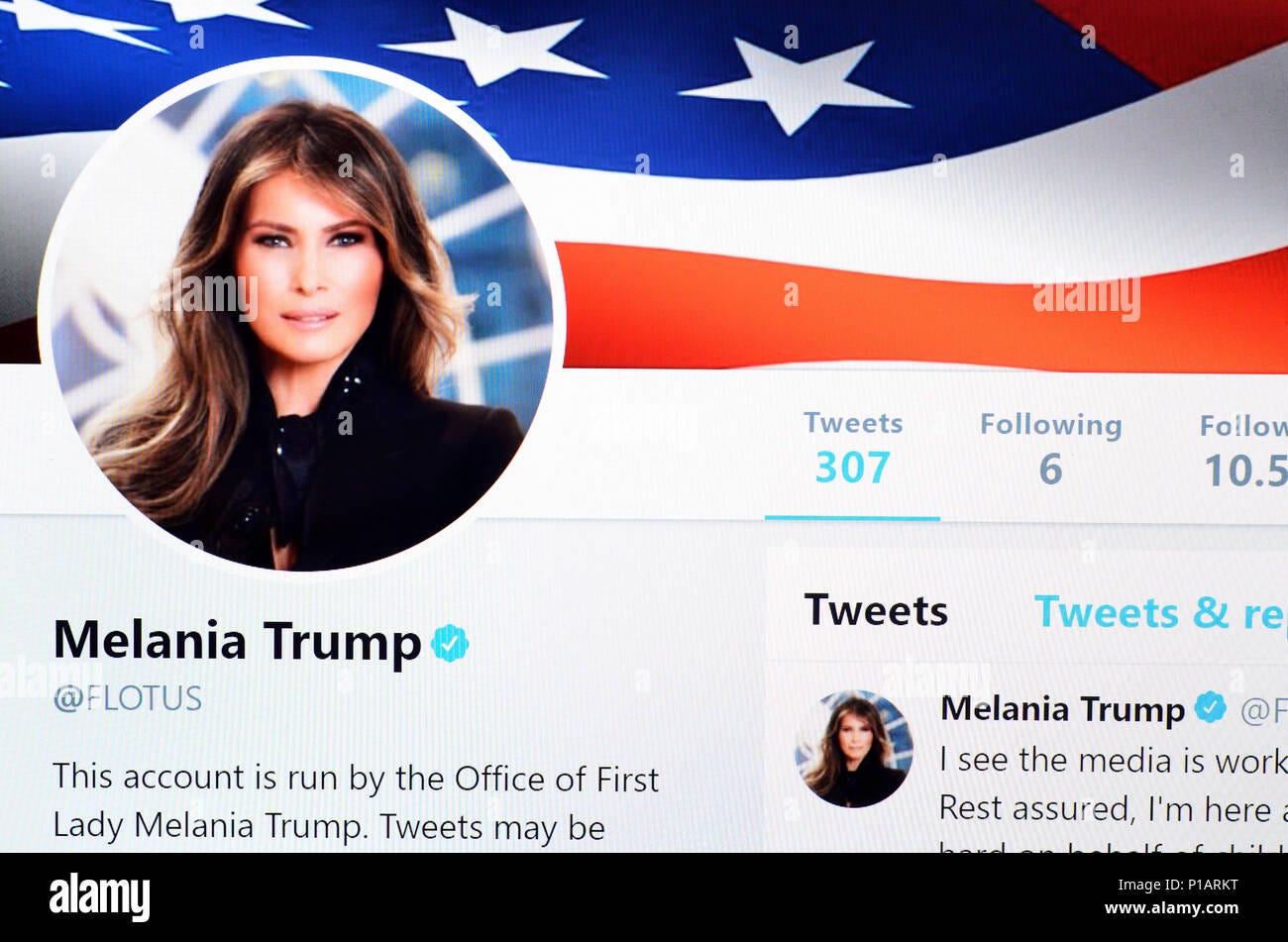 Melania trump twitter hi-res stock photography and images - Alamy