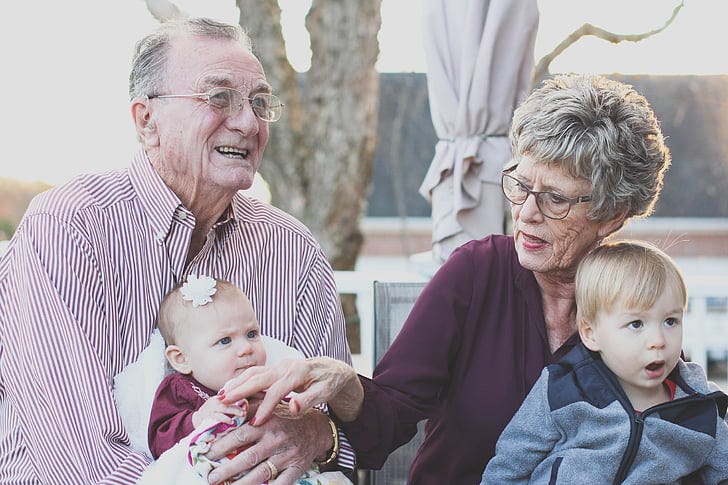 grandparents, grandmother, people, happy, family, senior, outdoors