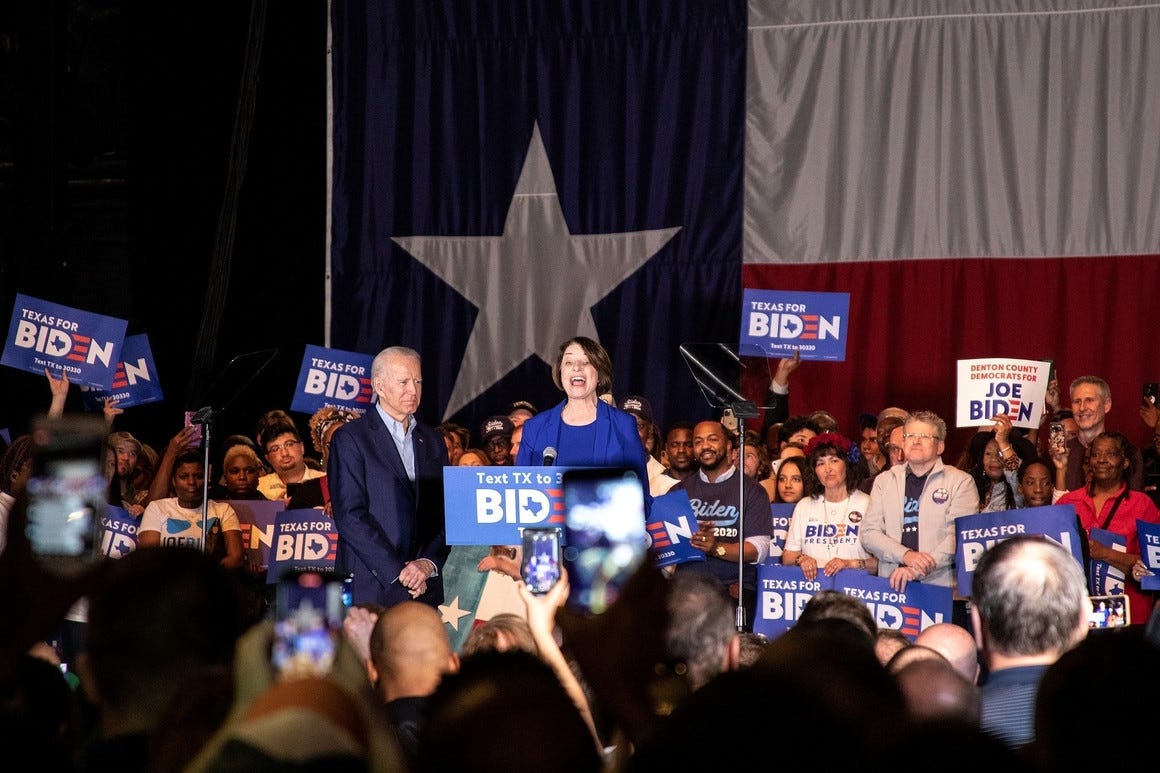 Klobuchar drops out of 2020 campaign, endorses Biden - POLITICO