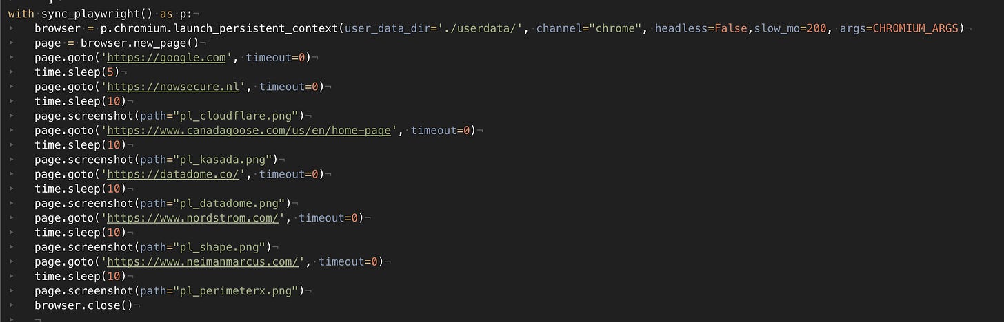 Playwright and Chrome tests