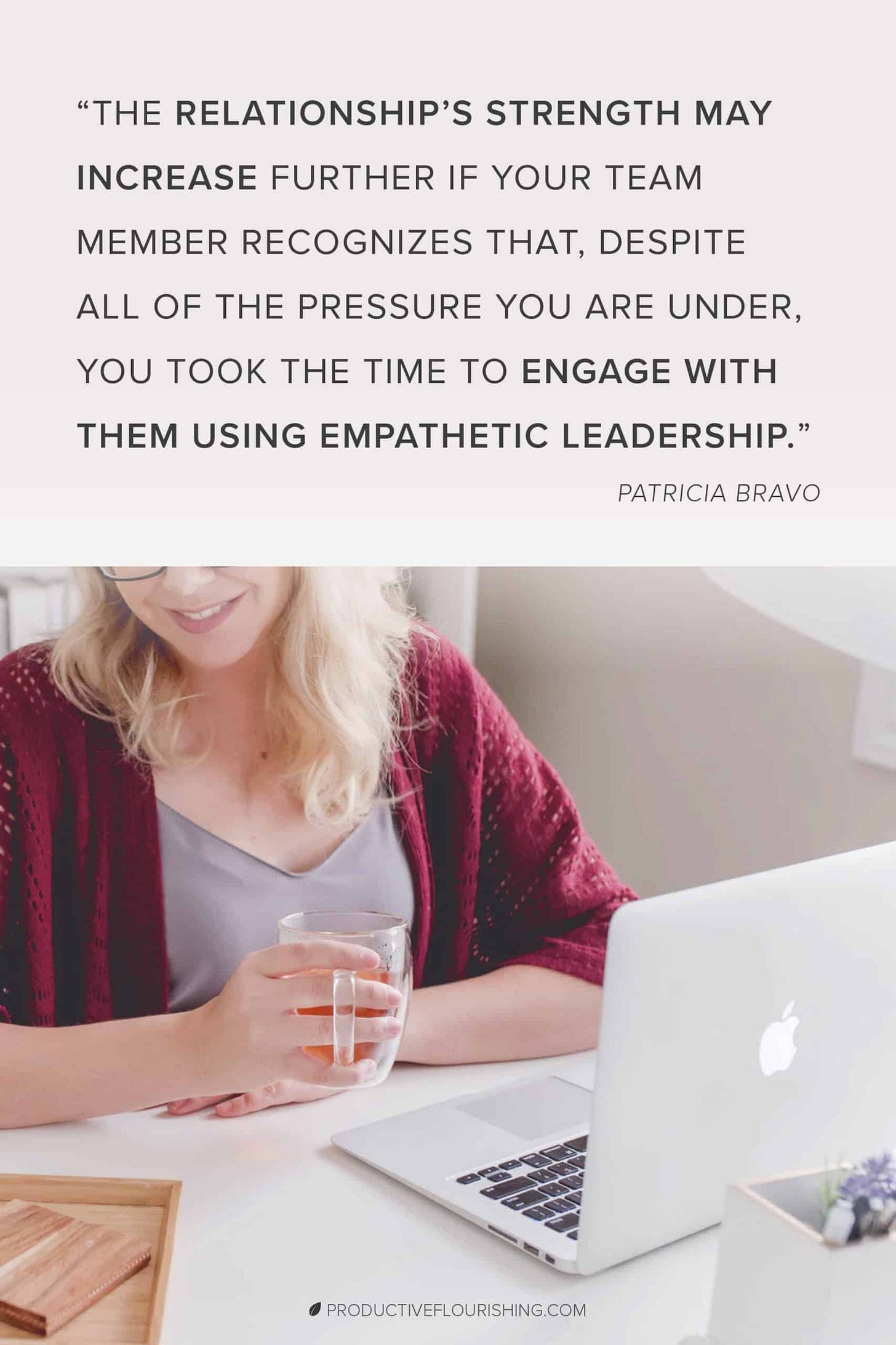 3 Ways to be a More Empathetic Leader. Having a few Empathetic Leader techniques in your back pocket will help you avoid reactive problem-solving and preserve relationships with coworkers, team members, and collaborators. Learn how leading with empathy makes you a better leader and leads to favorable results in your small business. #goodleadership #leadinginbusiness #productiveflourishing