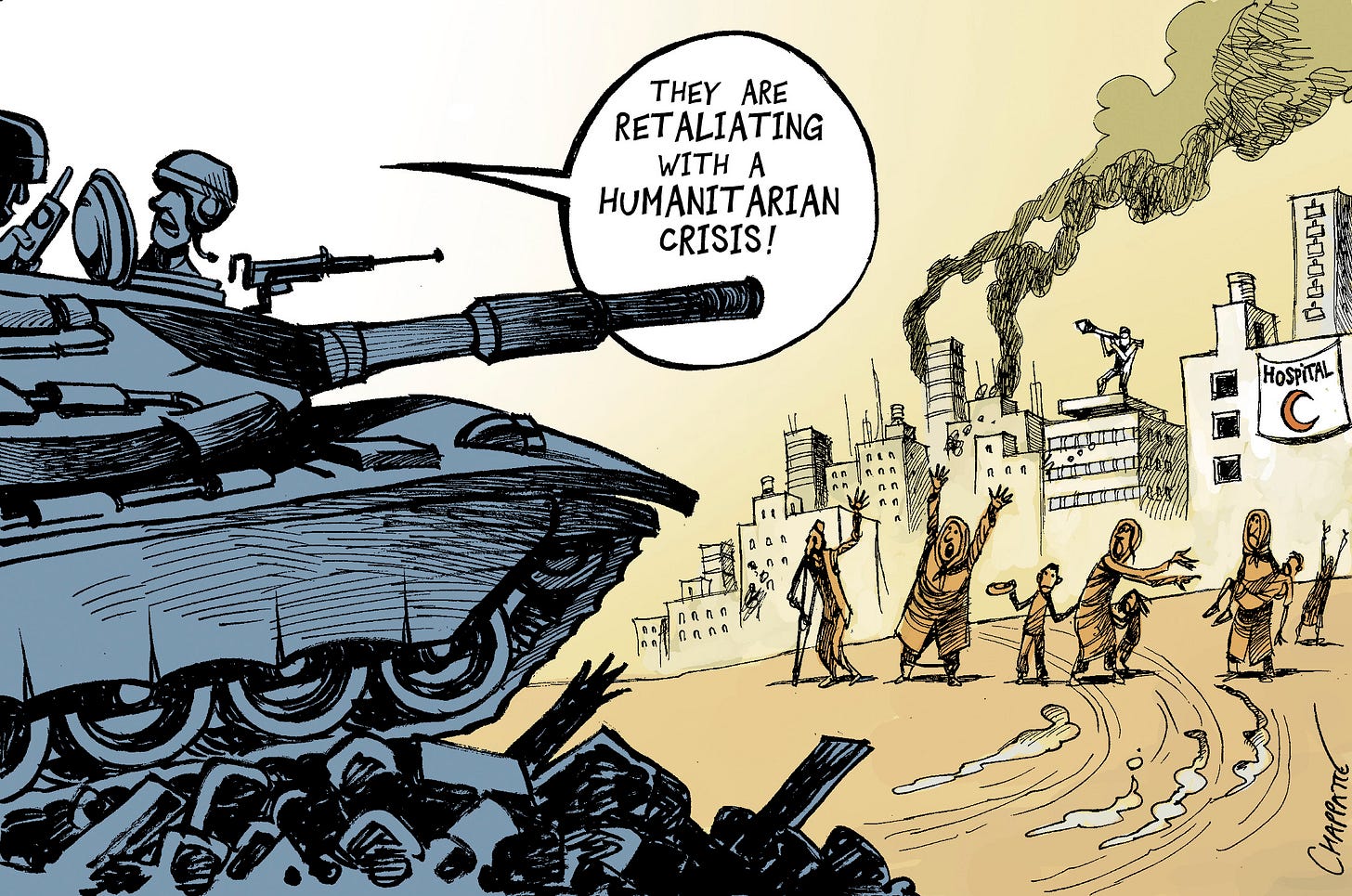 War In Gaza | Globecartoon - Political Cartoons - Patrick Chappatte