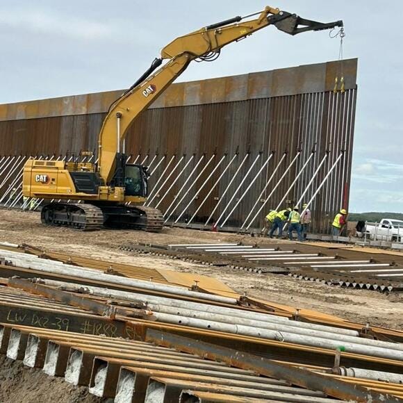 Border Wall construction in Texas