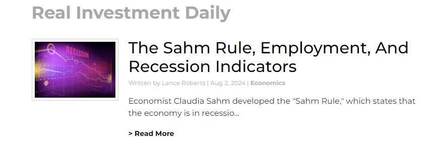 The Sahm Rule and Recessions