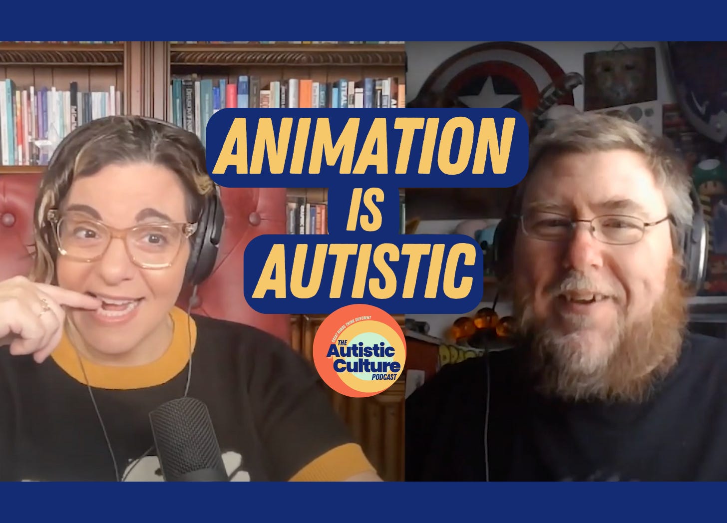Listen to Autistic podcast hosts discuss: Animation is Autistic. Autism podcast | Join us as we dive into a world filled with Autistic characters, Autistic actors, and Autistic cartoons based on Autistic scripting and echolalia!