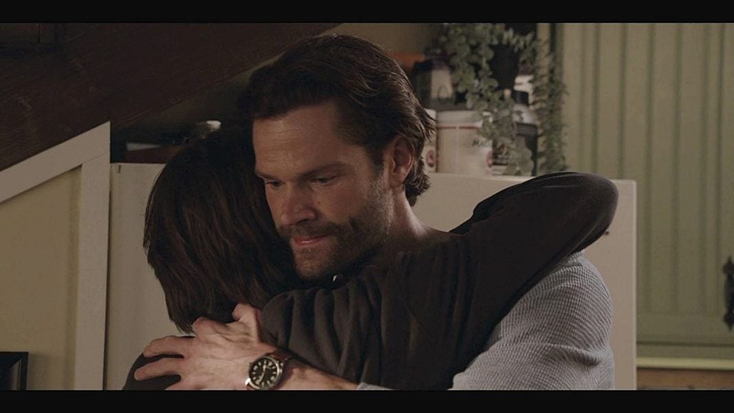 Walker giving gay Augie and Jared Padalecki hot bulge hugs.