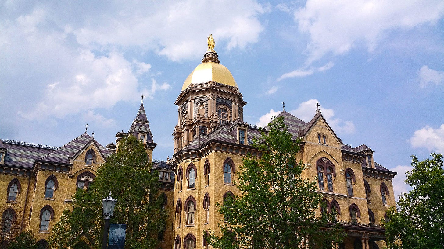 The current Main Building with a golden dome