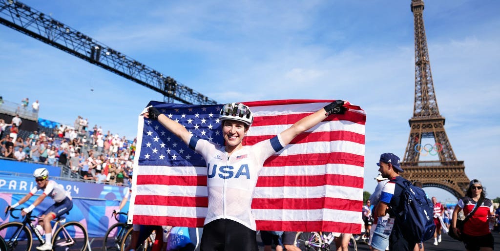 Kristen Faulkner Wins Road Race Gold - 204 Paris Olympics