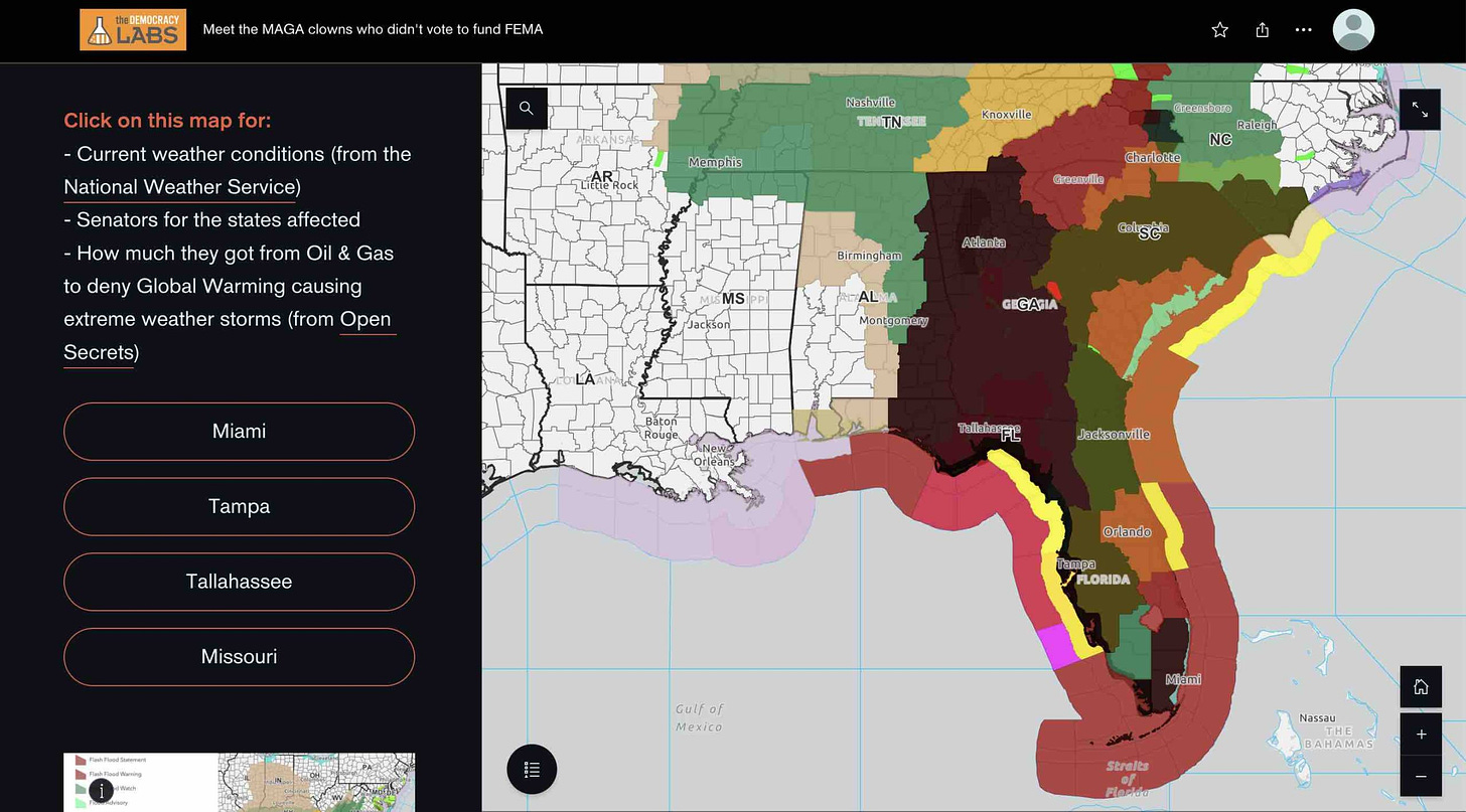 MAGA Clowns underfund FEMA as Hurricane Helene threaten the gulf Coast