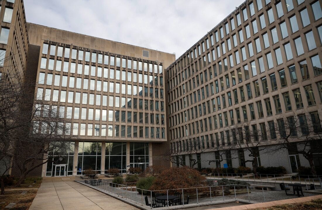 The headquarters of the U.S. Office of Personnel Management is seen on Feb. 3, 2025 in Washington, D.C.