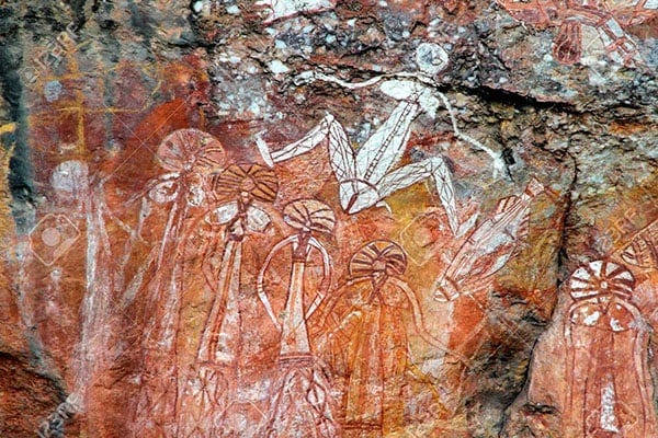 Mimi spirits on cave walls in Australia