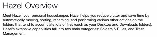 Hazel Overview Hazel Overview