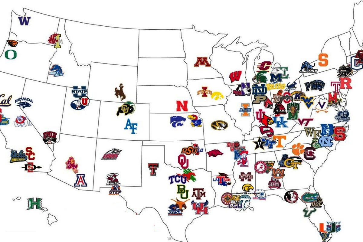 Let's start a college football program: Where should we put it? -  SBNation.com