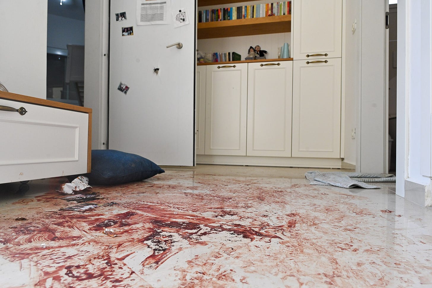 A family house in Nahal Oz kibbutz after Hamas terror-attack on October 7, 2023