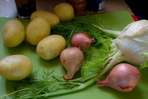 fennel and shallots