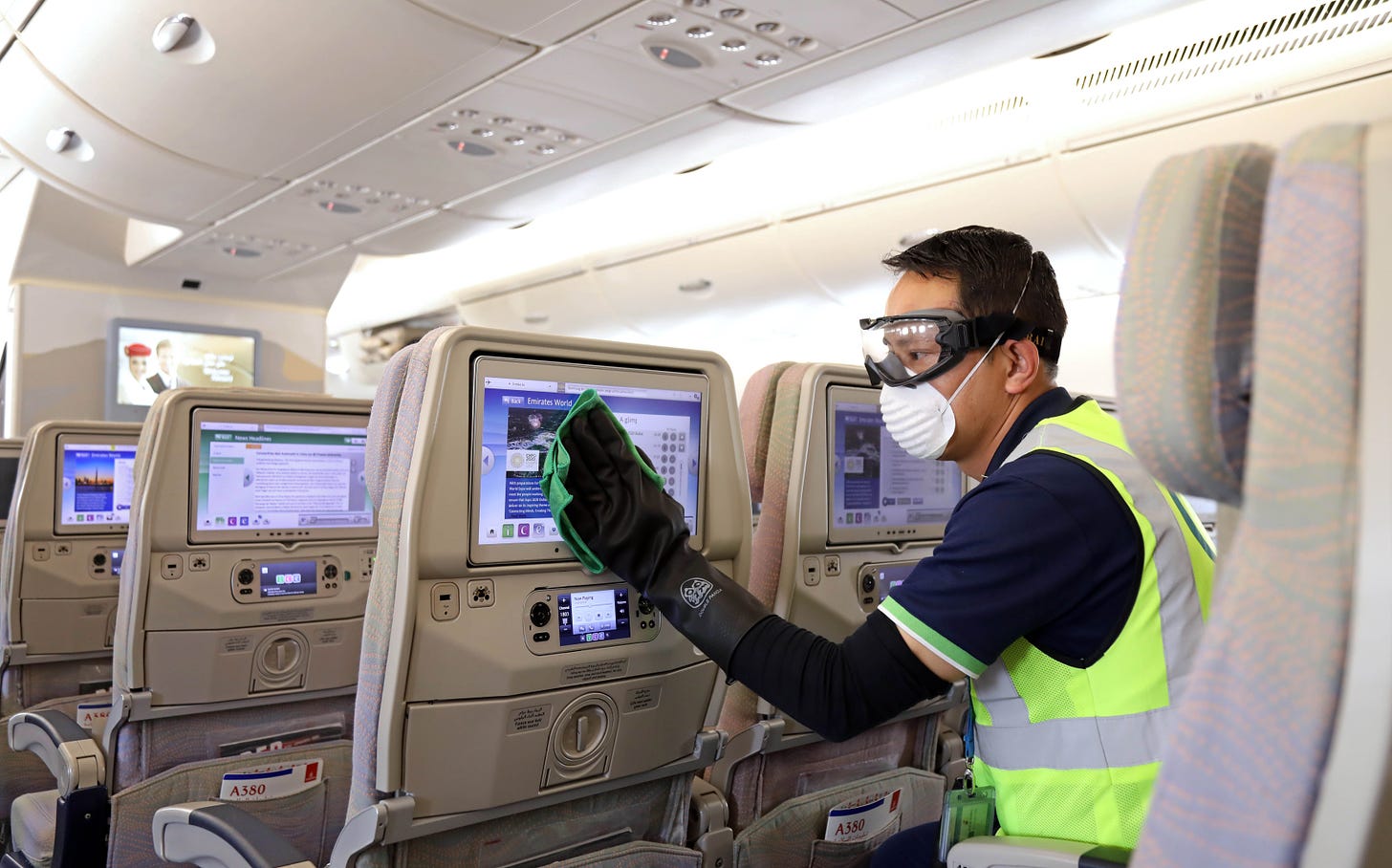 Emirates aircraft disinfection