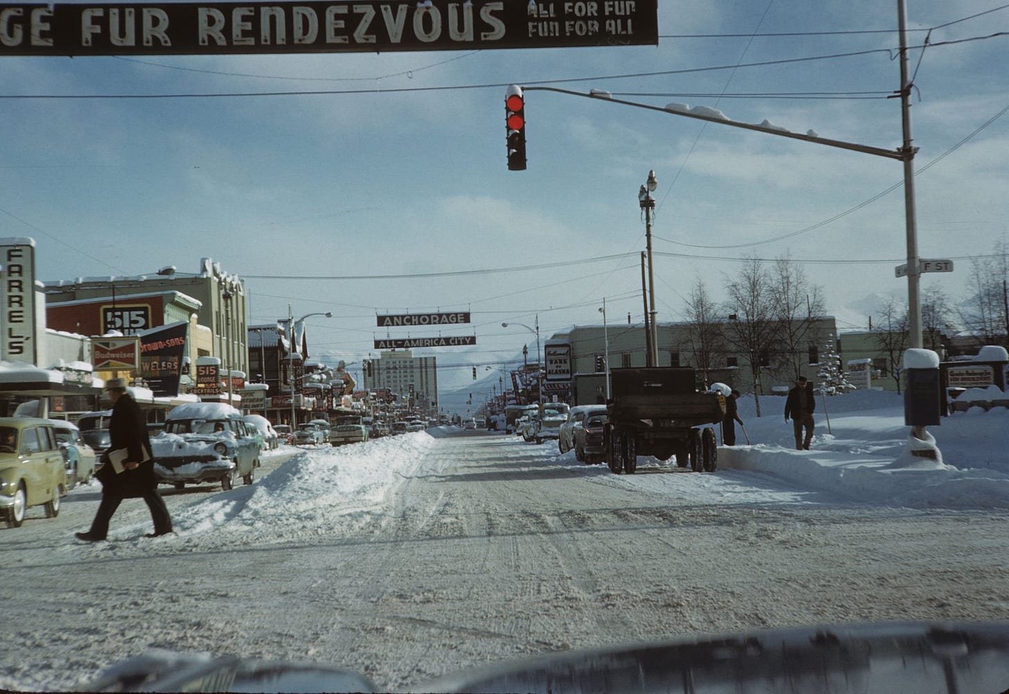 A wintery day in Anchorage, Alaska.