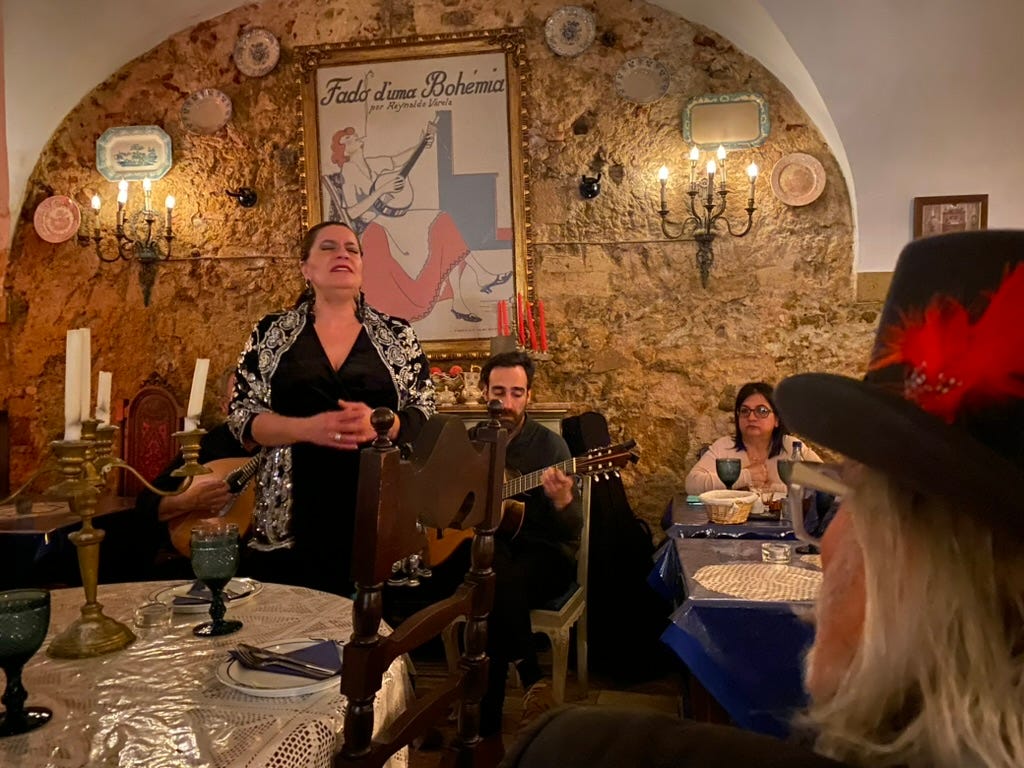 A lady singing in a restaurant