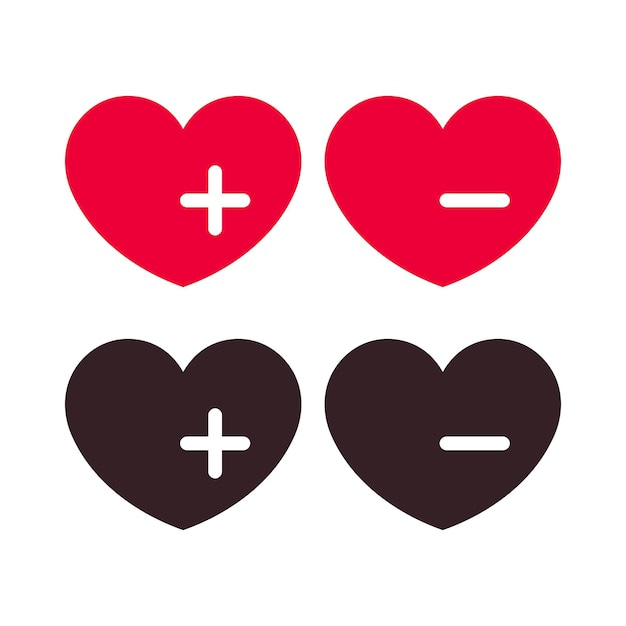 Heart Plus And Minus Set