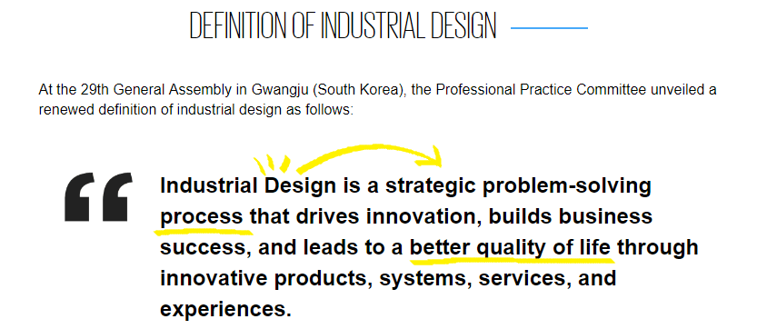 definición de diseño industrial según wdo