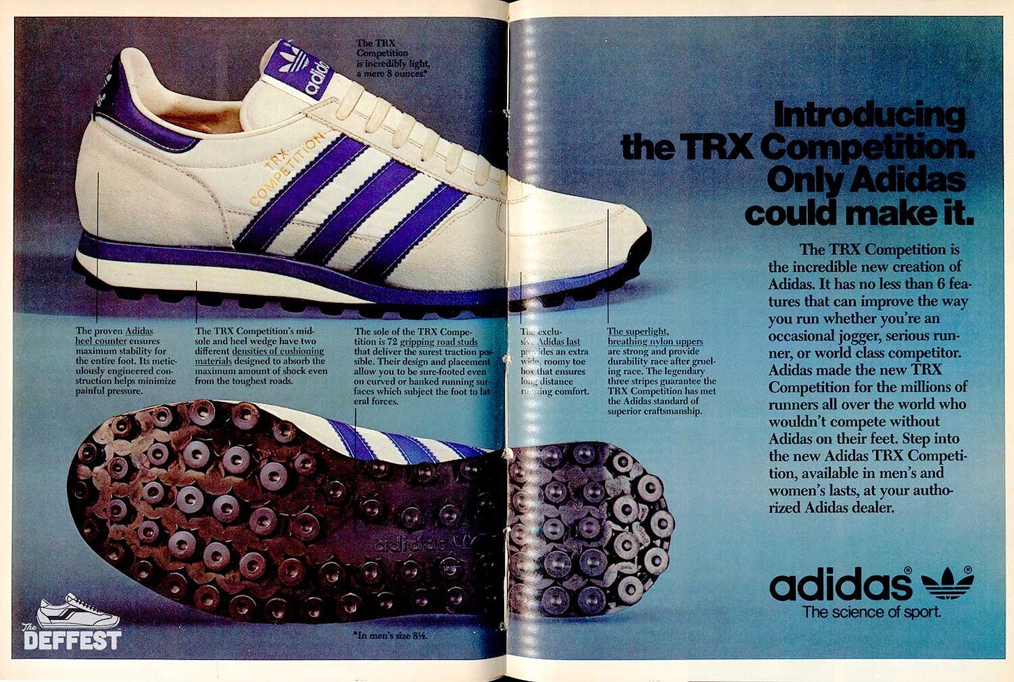 adidas 1979 TRX Competition vintage sneaker ad @ The Deffest