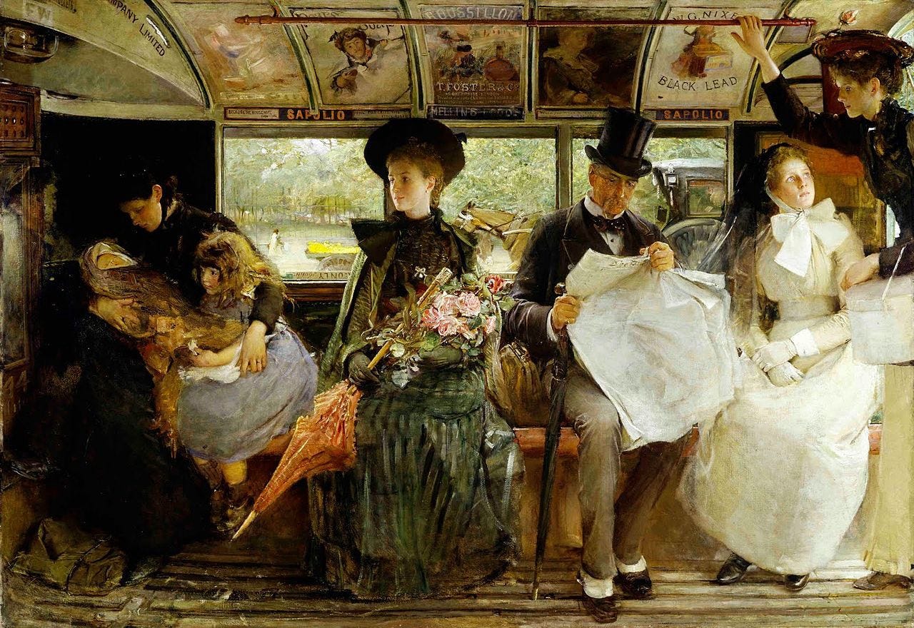 ‘The Bayswater Omnibus,’ painted by George W. Joy.'The Bayswater Omnibus,' painted by George W. Joy.