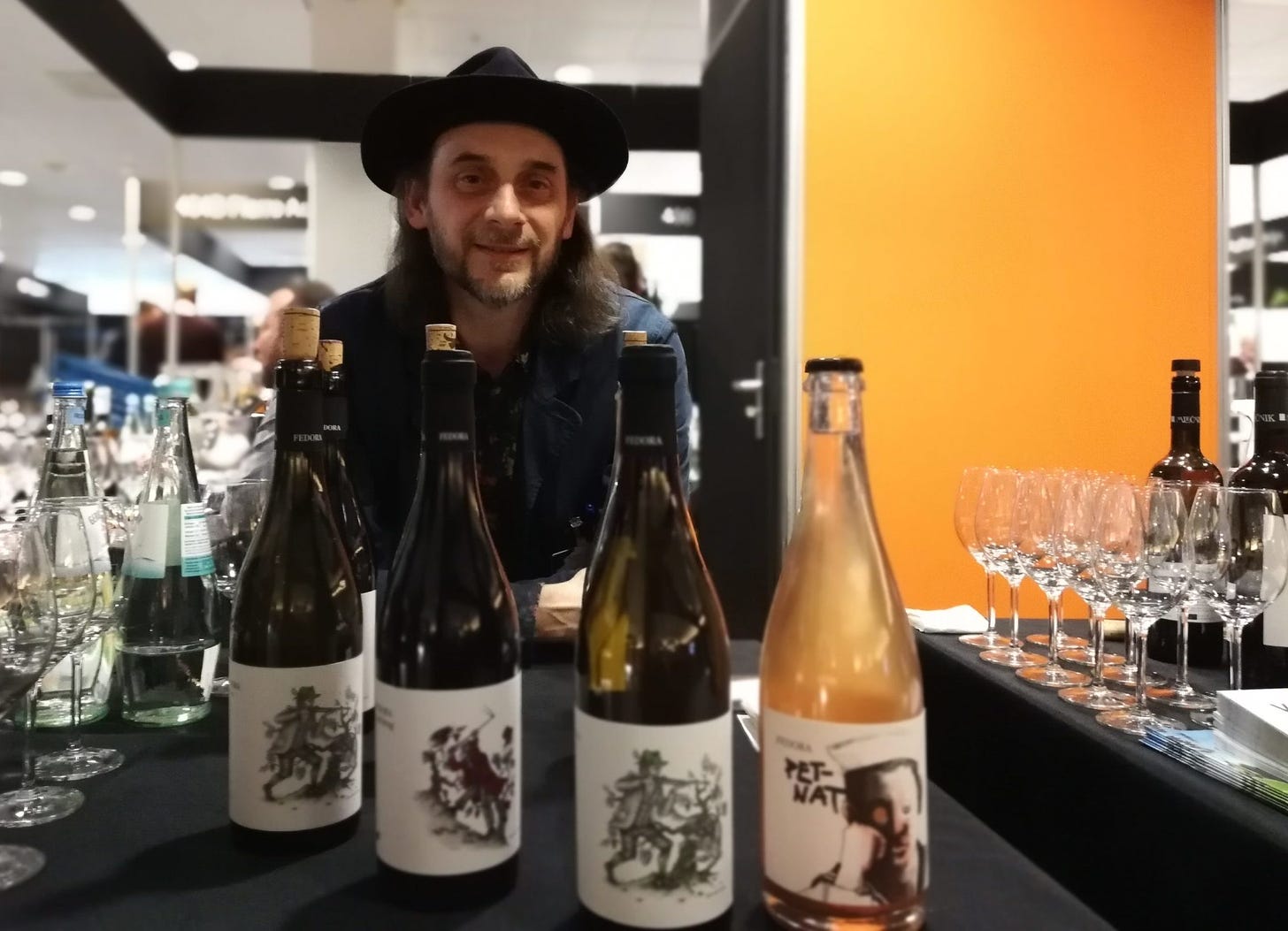 Valter Kobal (Fedora) at Wine Professionals, Amsterdam, Jan 2020