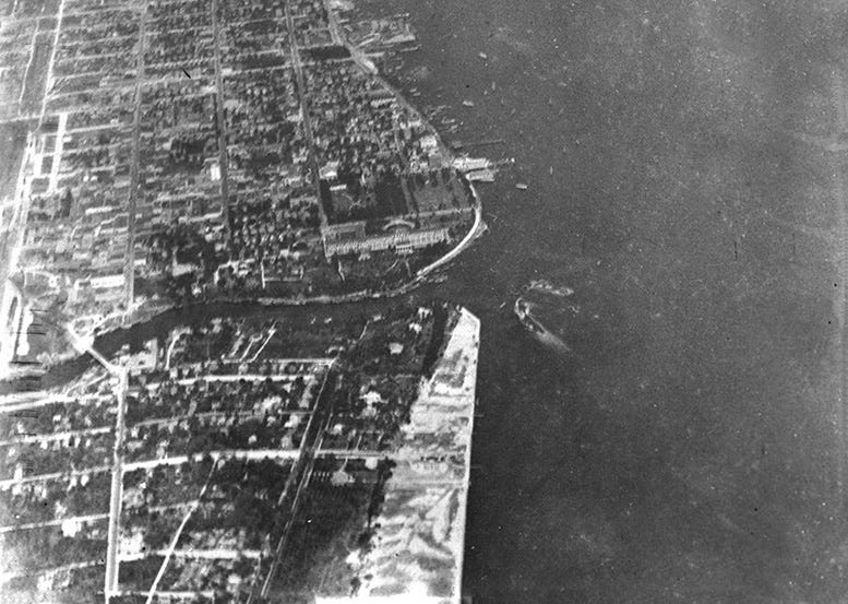 Figure 1: Aerial of Spoil Island in 1912