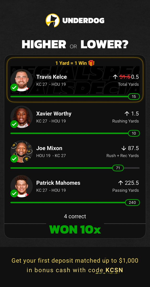 Ben's picks last week