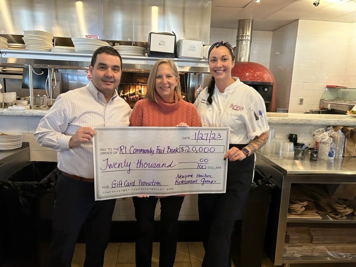 Newport Restaurant Group donates $60,750 to local nonprofits through 2022 Gift Card Donation Program