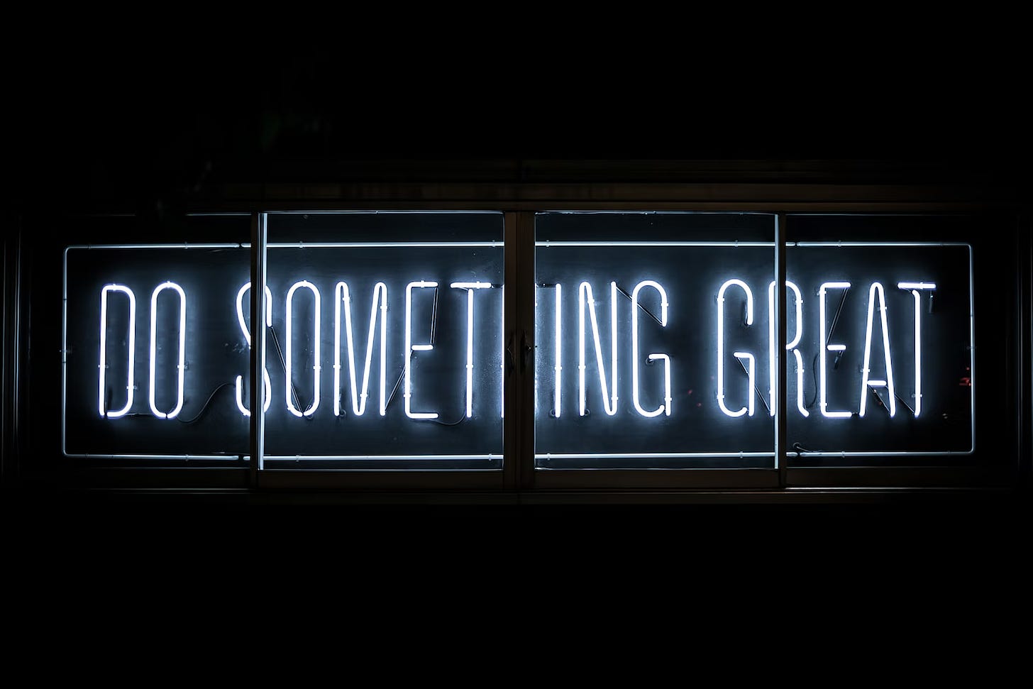 Light-up sign that says Do Something Great
