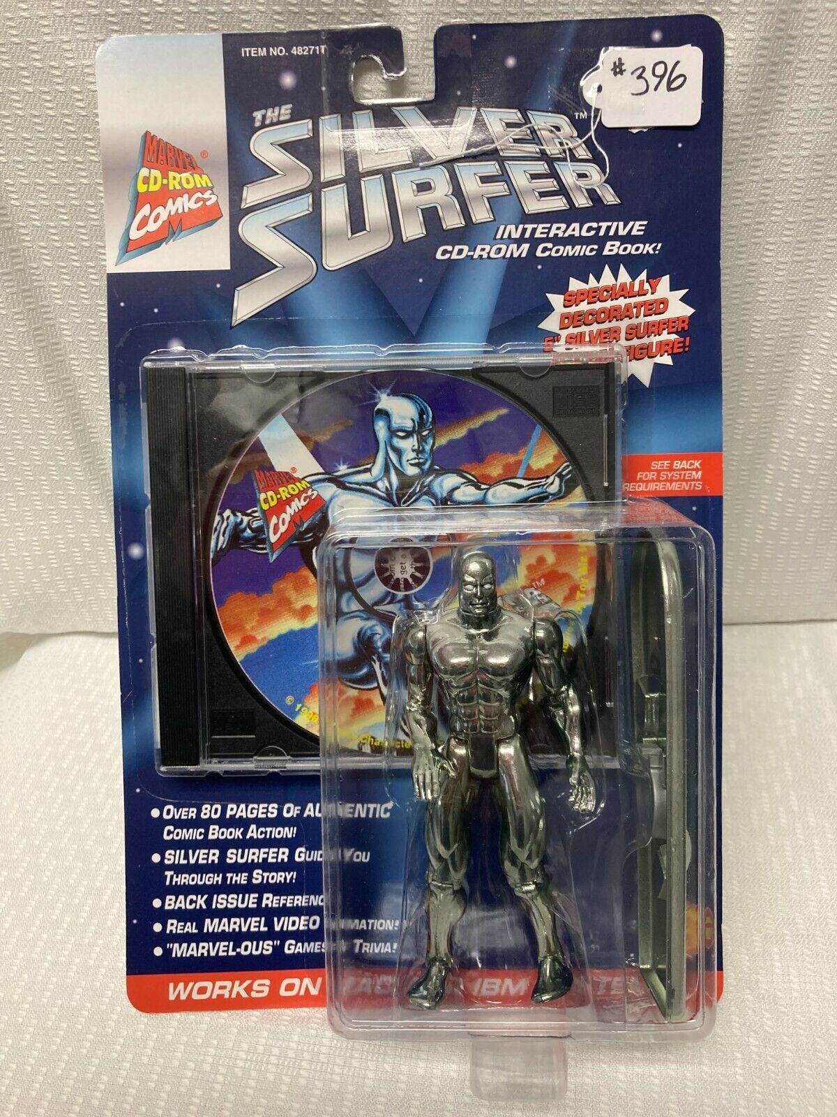 Marvel Comics The Silver Surfer Interactive CD-ROM Comic Book with 5" Silver Surfer Action Figure