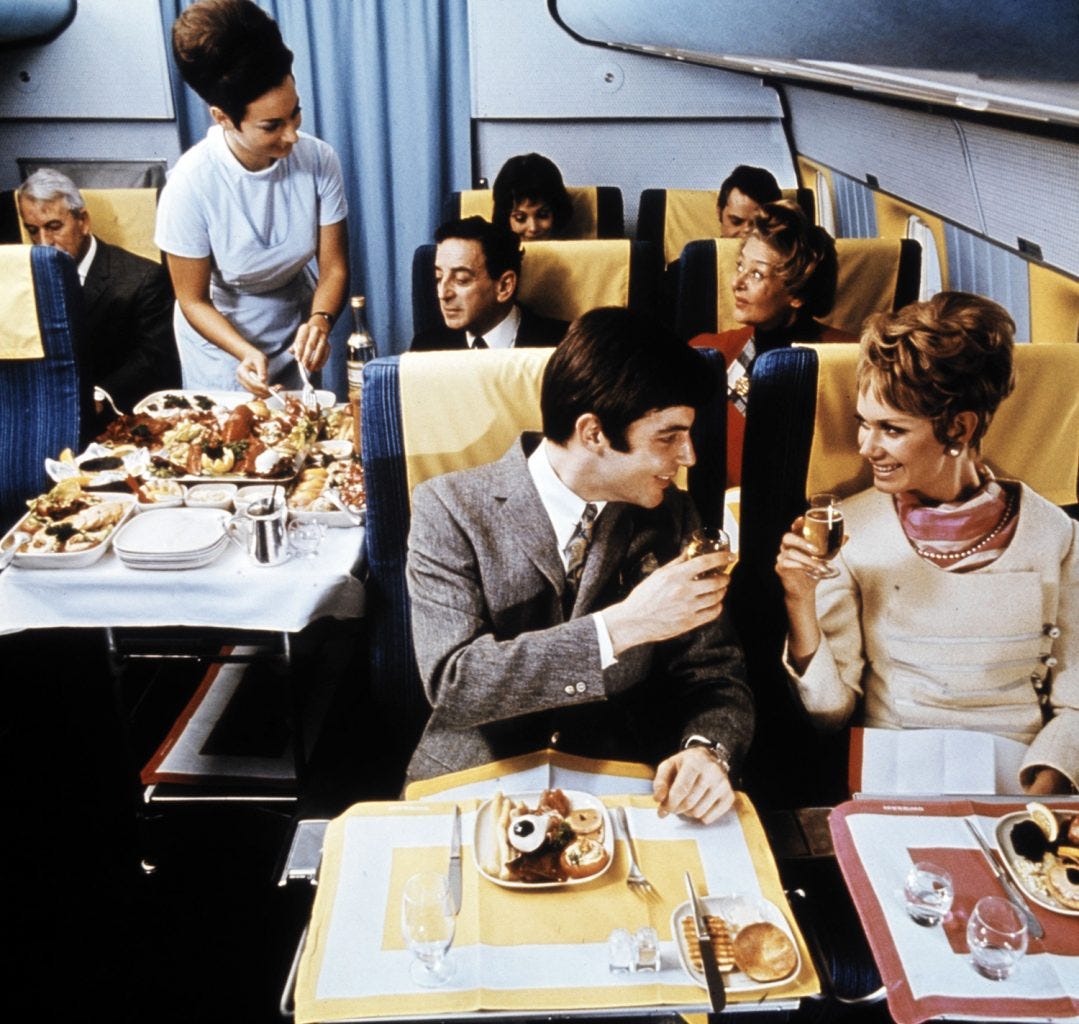 Living the Dream at 35,000 ft: Flying First Class in the 1960s - Flashbak