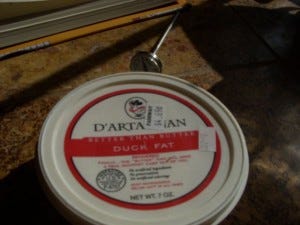 My lard is very, very good. But a little duck fat adds depth and dimension.