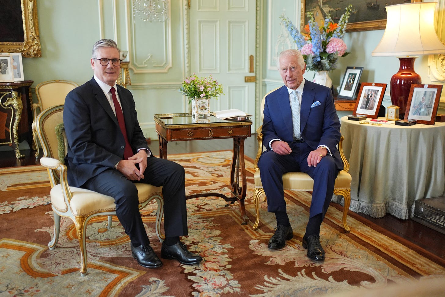 king charles welcomes new prime minister keir starmer