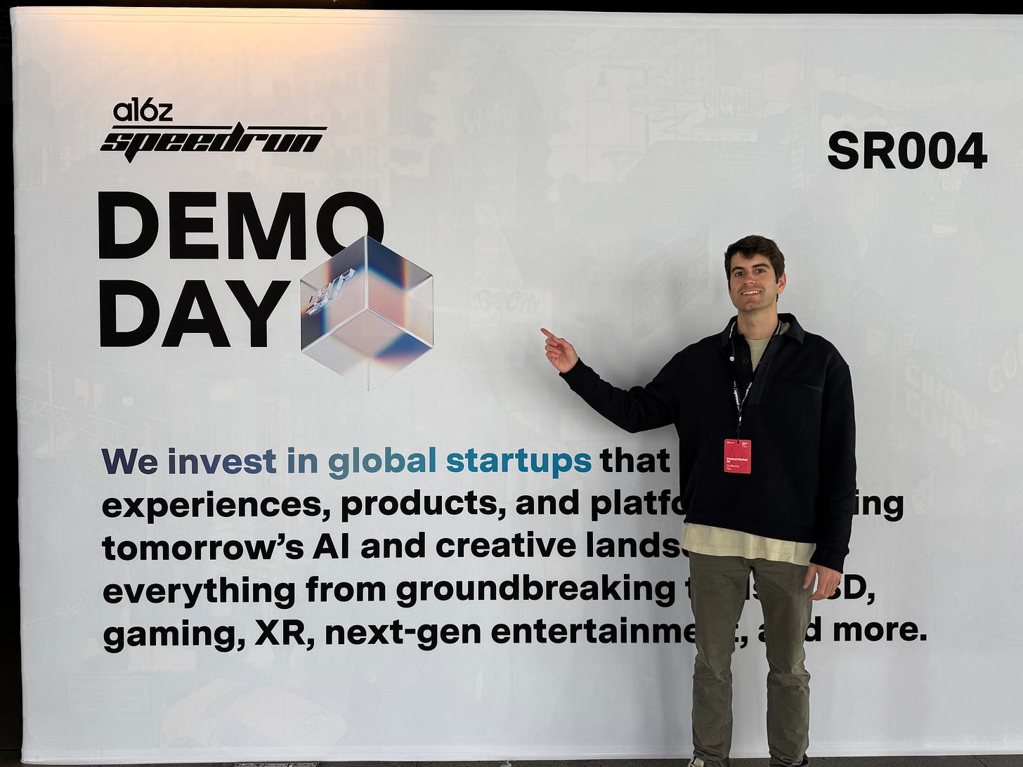 Guillermo Flor at a16z Speedrun Demo Day