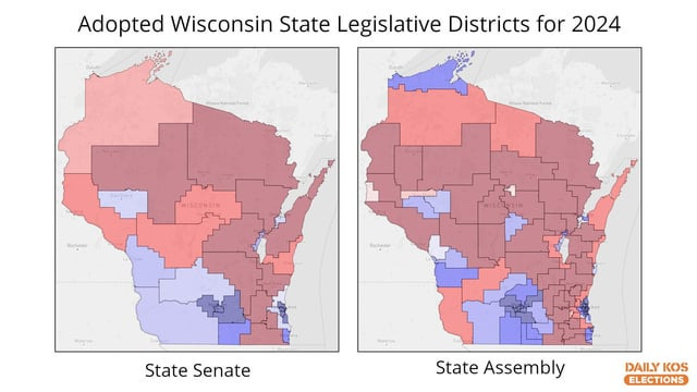 r/wisconsin - The new state legislative maps signed by Evers today